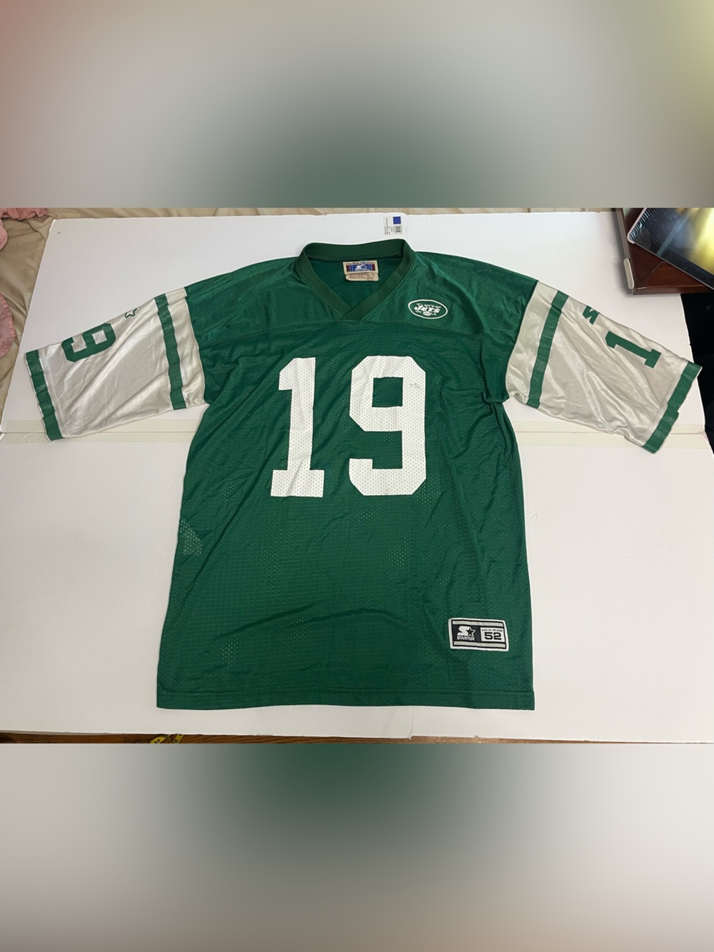 Vintage STARTER Mens NY Jets Keyshawn Johnson #19 Jersey XL 90s Y2K NFL Team